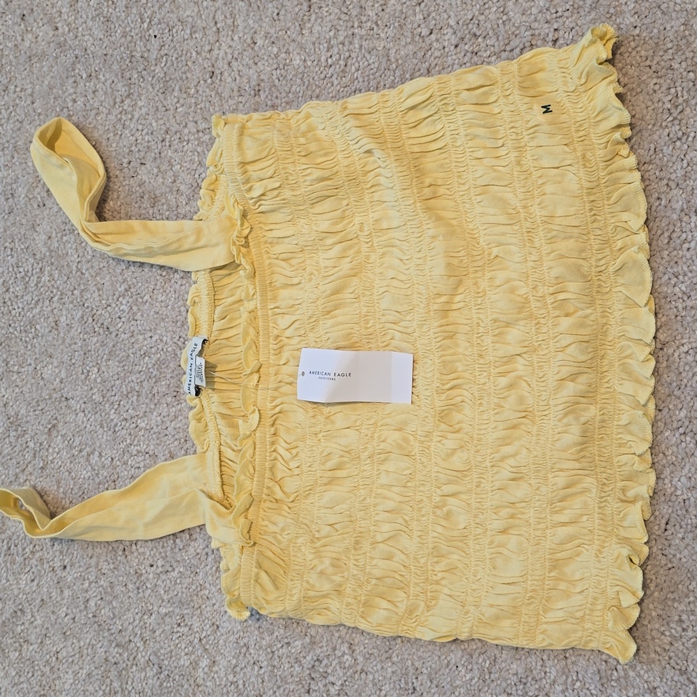 NWT American Eagle Cropped Smocked Tank Top